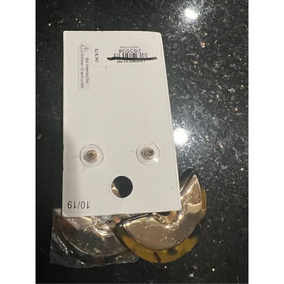 EXPRESS LEOPARD PRINT JEWELED EARRINGS - Picture 2 of 3